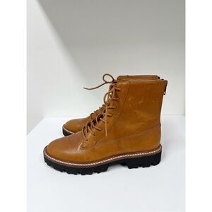 Madewell‎ Womens Brown The Citywalk Lugsole Lace-Up Boot Size 6.5